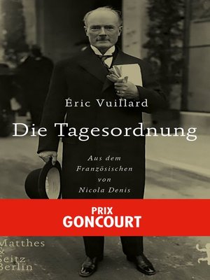 cover image of Die Tagesordnung